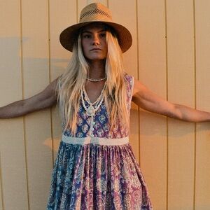 The Outlaw Dame violet daze paisley dress.  Size M.